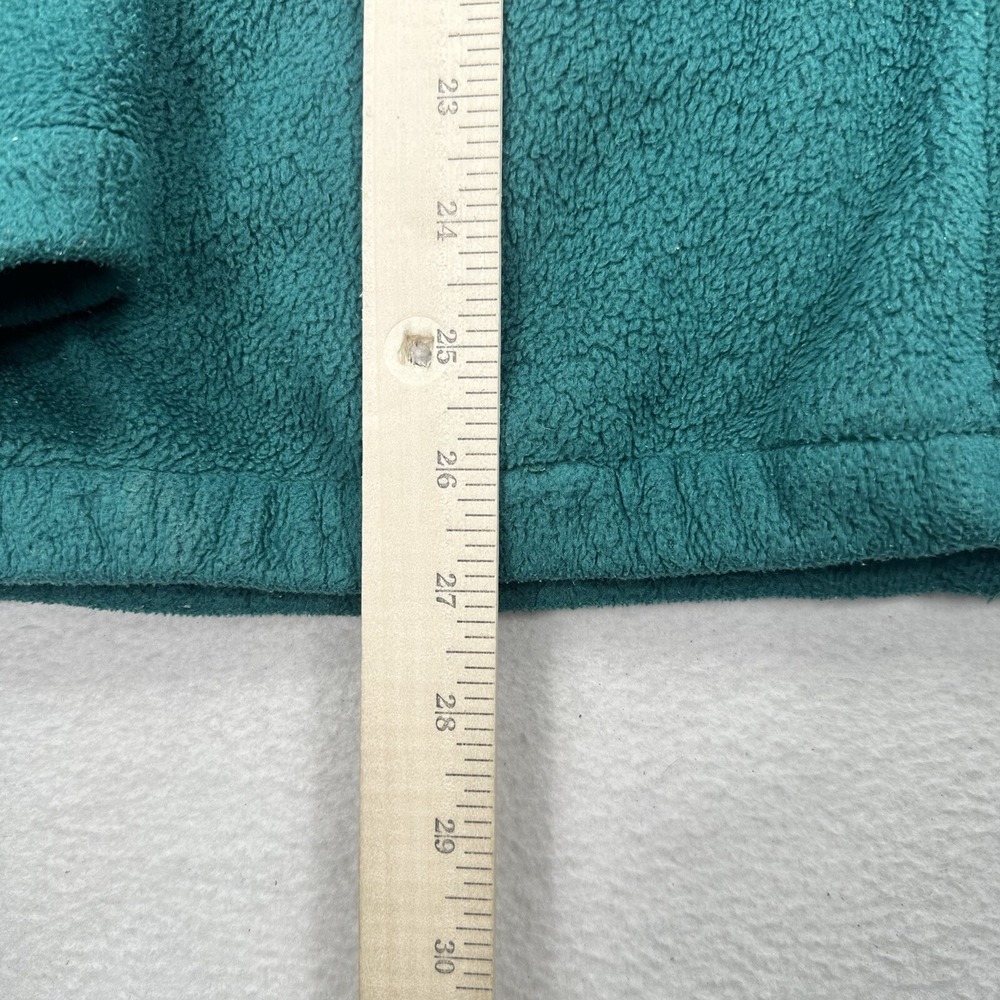 Bugle Boy Fleece Jacket Mens XL Green Vintage 90s Full Zip Collared Crest - Picture 7 of 10